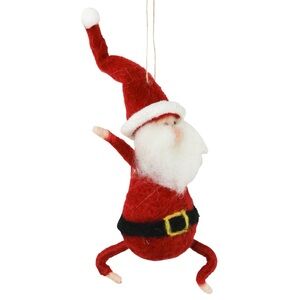 Warrior 1 Yoga Santa Ornament